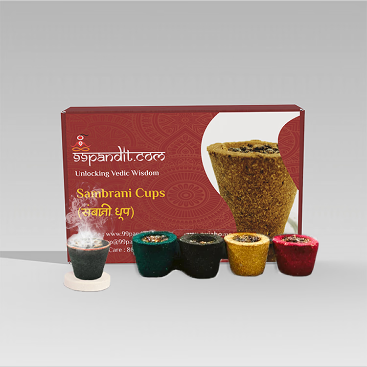 Divine 4 in 1 Fragrance Pack Hawan Cups Made with Cow Dung (24 Hawan Cups)