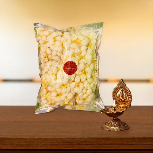 99Pandit Handmade Round Cotton Wicks (Phool Batti) | 500 Pieces Pack for Pooja & Aarti