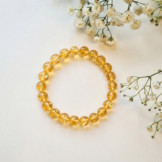 Natural Citrine Bracelet for Wealth, Joy & Career Success (Lab Certified)