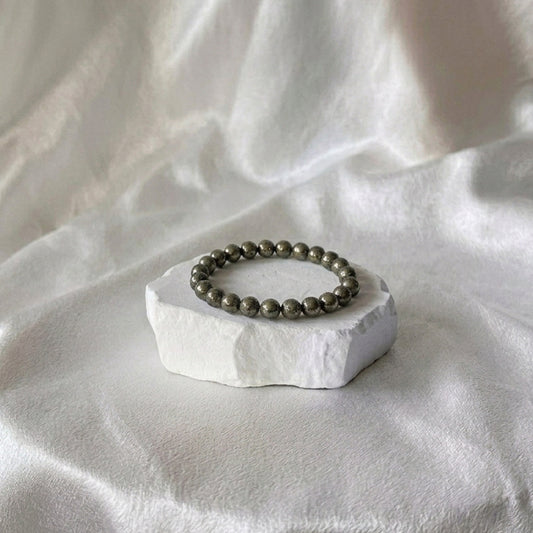Natural Pyrite Bracelet for Wealth, Success & Prosperity (Lab Certified)