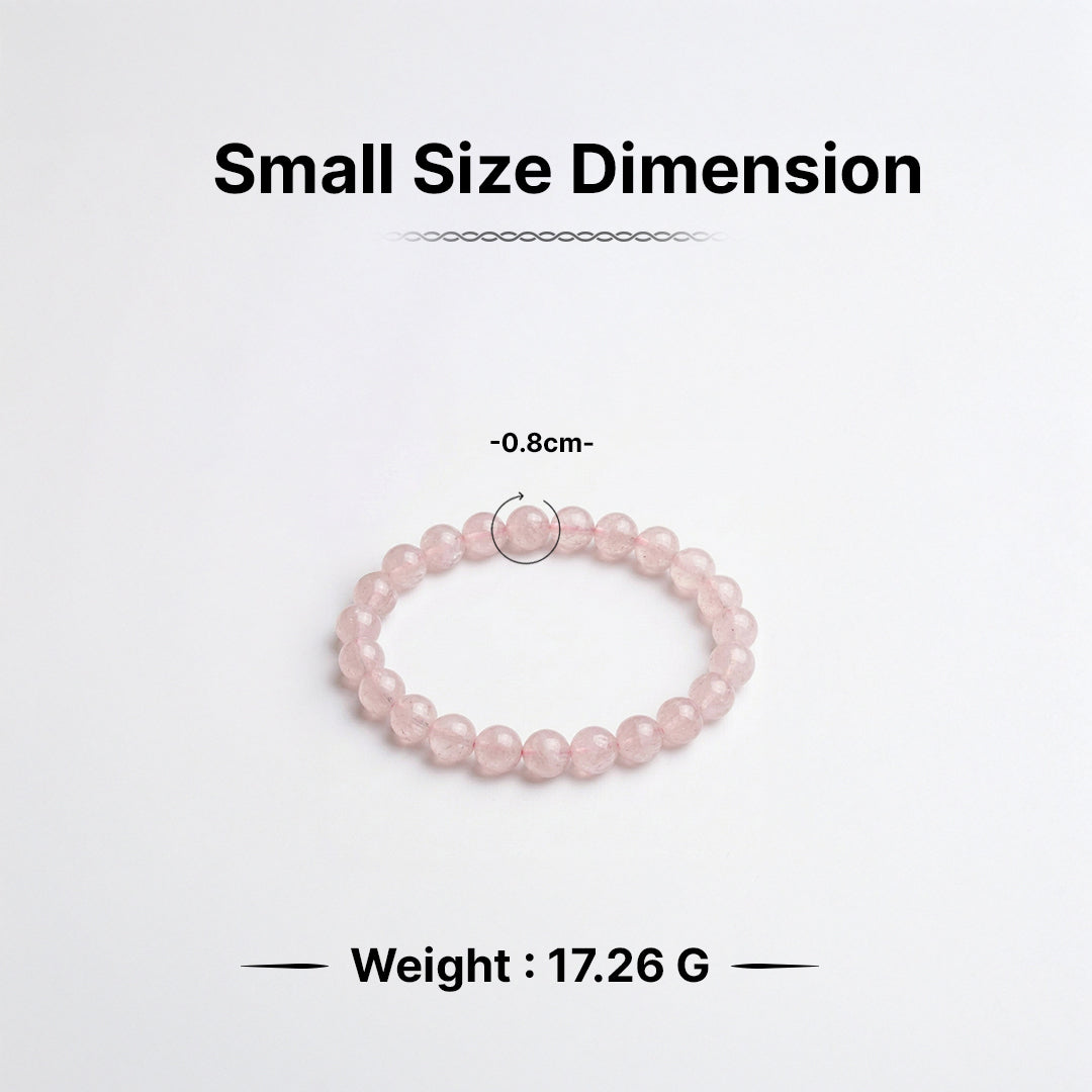 Rose Quartz Bracelet for Love, Healing & Calm (Lab Certified)