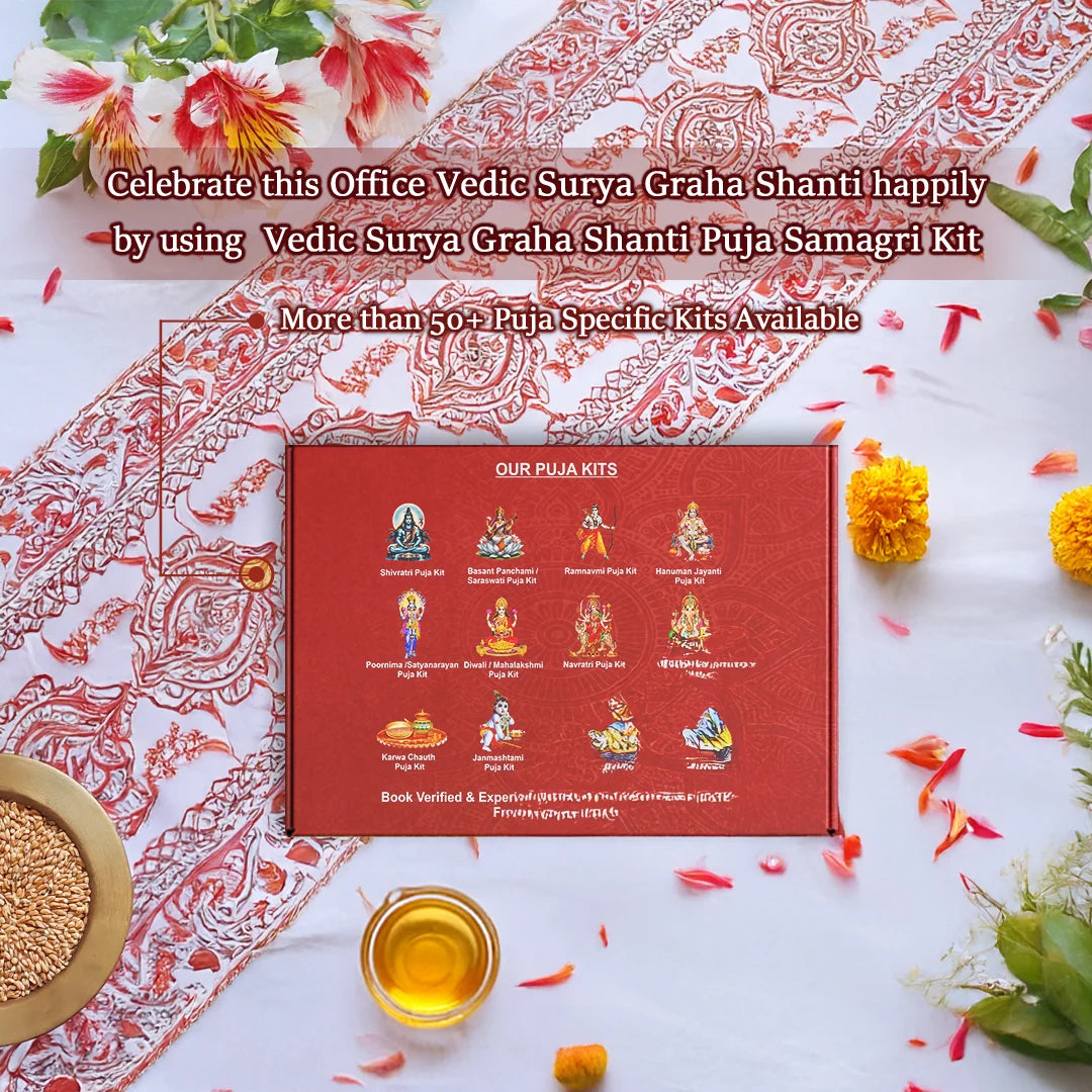 Vedic Surya Graha Shanti Puja Samagri Kit: All-in-One Set