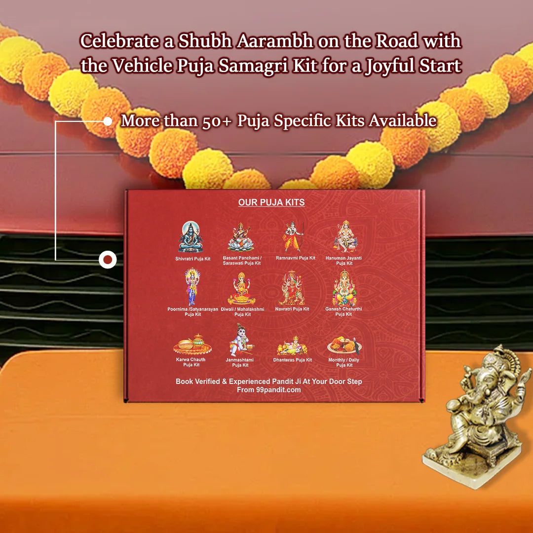 Authentic Vehicle Puja Samagri Kit for a Shubh Aarambh on the Road