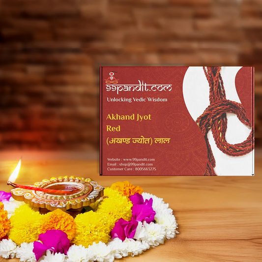 High-Quality Akhand Jyot Batti - Red: Long-Lasting Divine Light