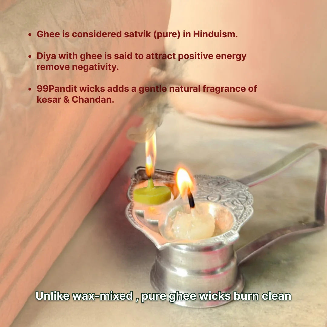 Pure Ghee Diya Batti: Premium Ghee Batti for Home Mandir