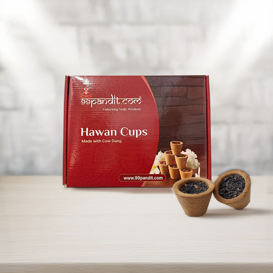 Natural Cow Dung Hawan Cups for Puja – Fragrance Sambrani