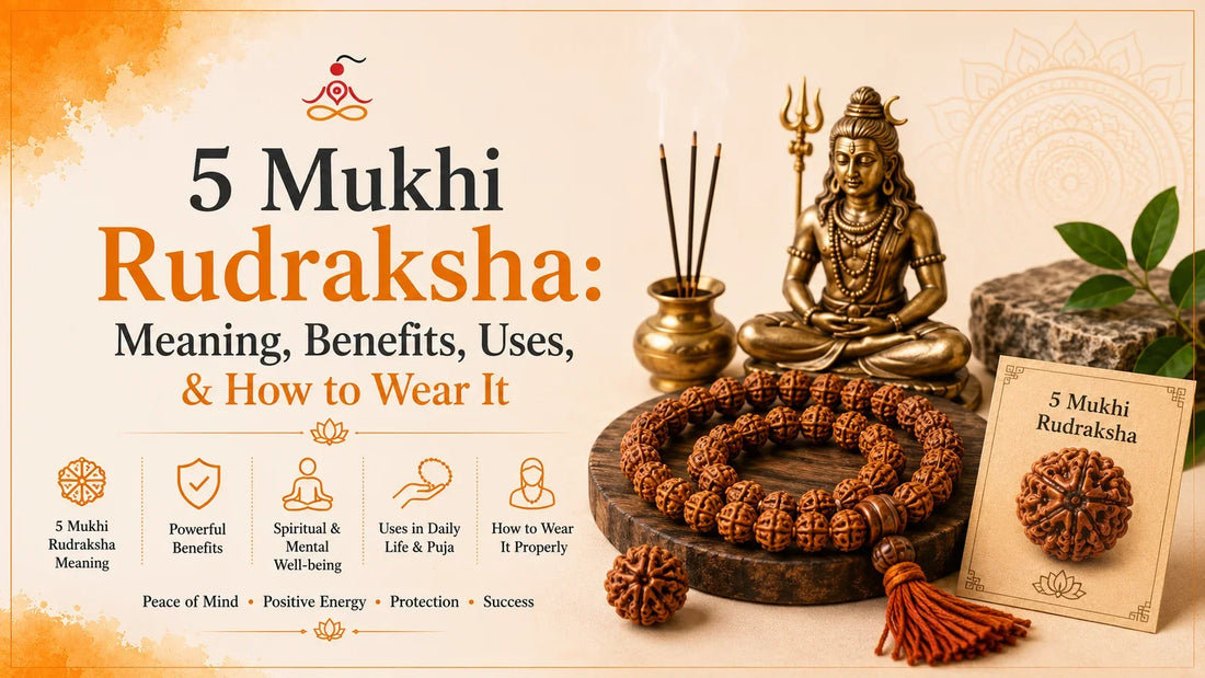 5 Mukhi Rudraksha: Meaning, Benefits, Uses, & How to Wear It