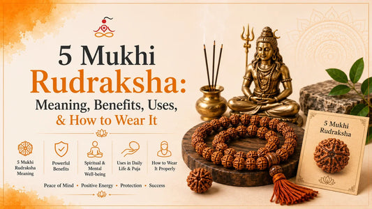 5 Mukhi Rudraksha: Meaning, Benefits, Uses, & How to Wear It