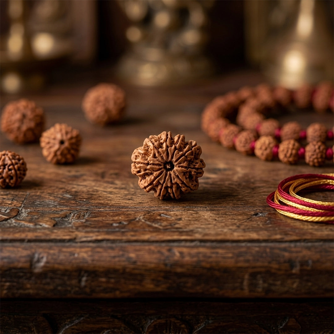 Natural Rudraksha Pendant 10 Face (Lab Certified)