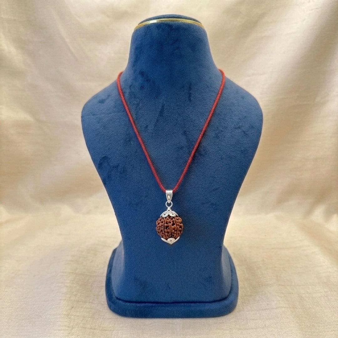 Natural 4 Mukhi Rudraksha Pendant (Lab Certified)