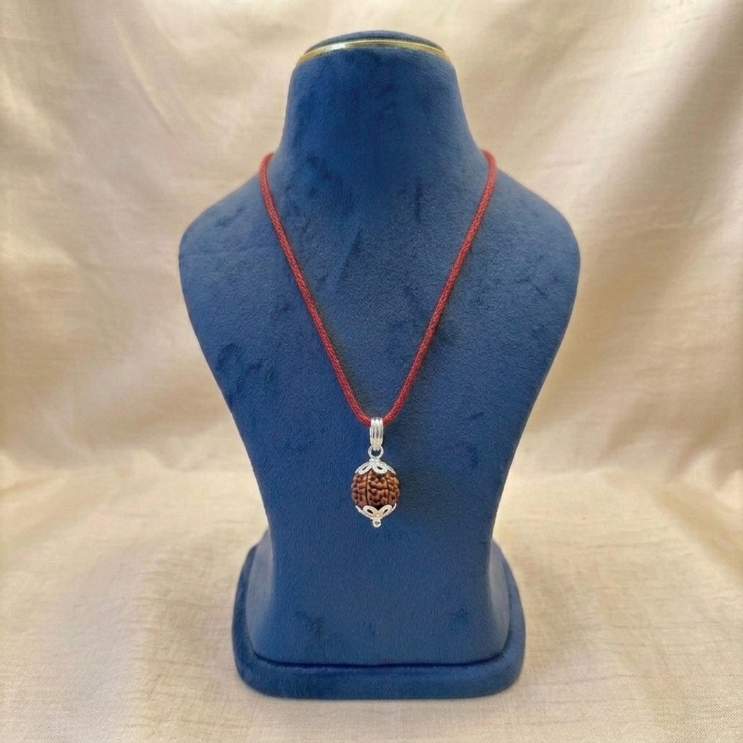 Natural Rudraksha Pendant 6 Face (Lab Certified)