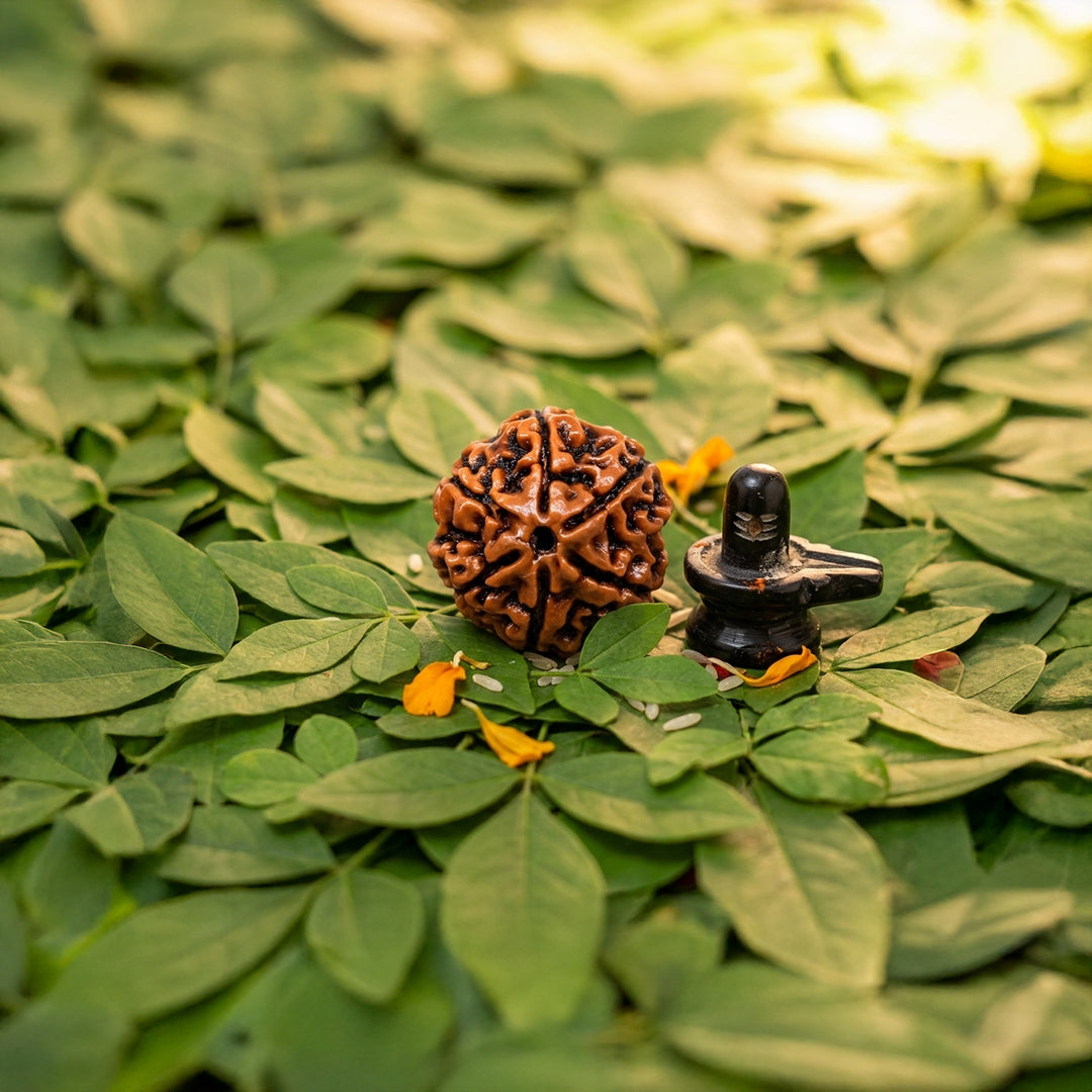 Natural Rudraksha Pendant 6 Face (Lab Certified)