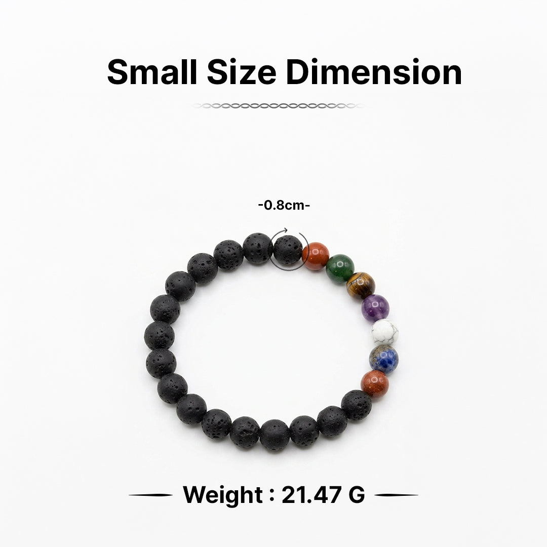 Natural 7 Chakra Bracelet for Balance, Healing & Good Luck (Lab Certified)