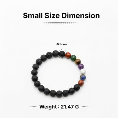 Zodiac Aquarius 7 Chakra Bracelet