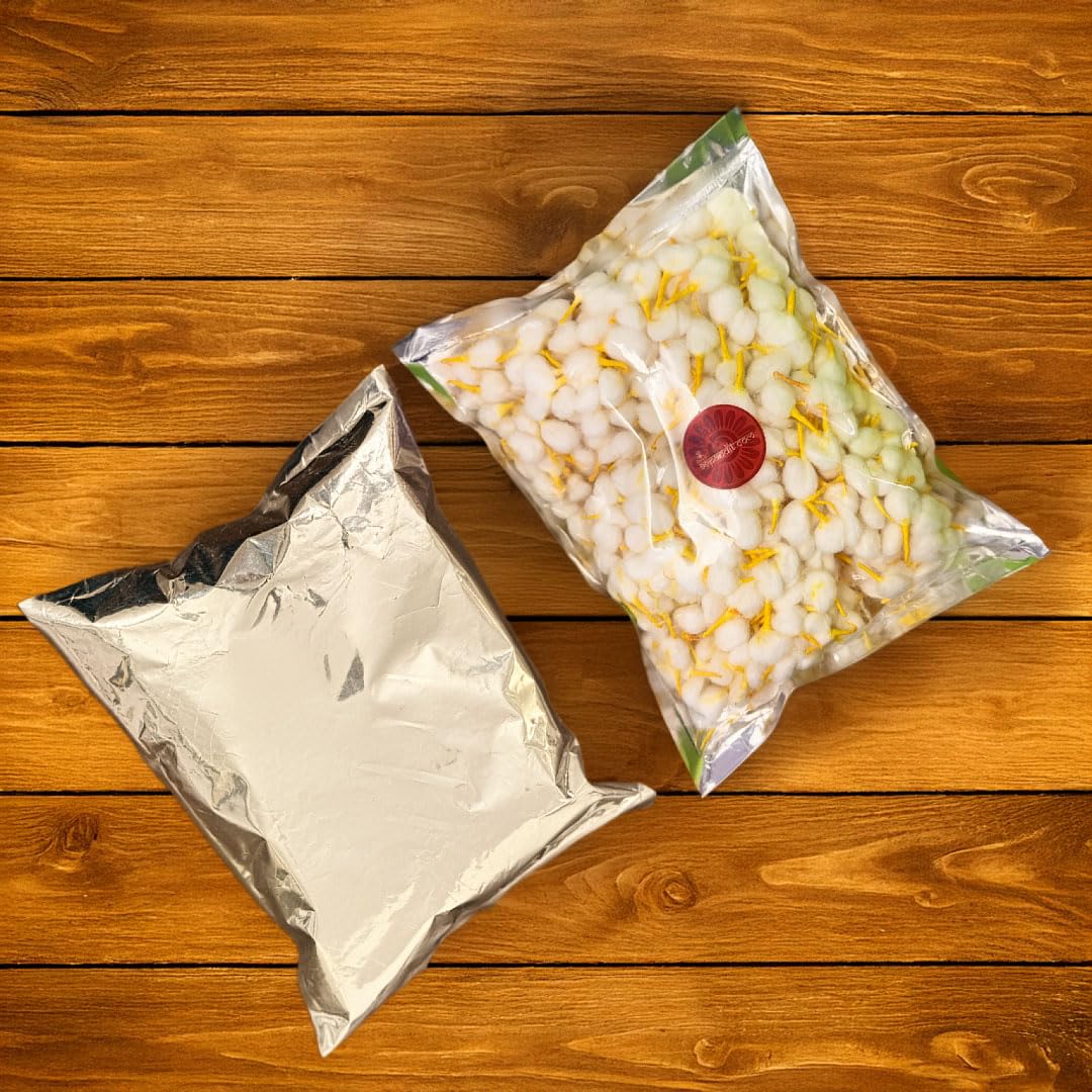 99Pandit Handmade Round Cotton Wicks (Phool Batti) | 500 Pieces Pack for Pooja & Aarti