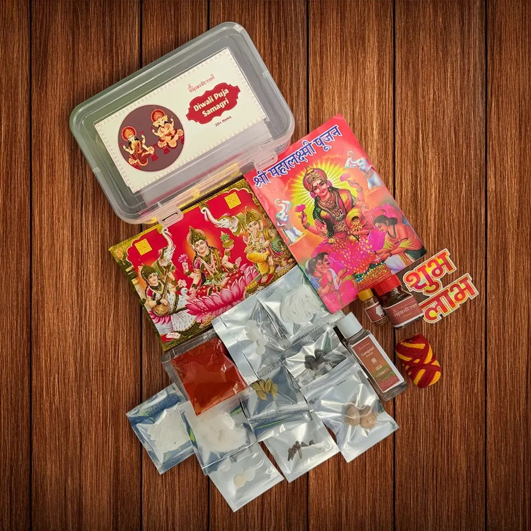 99Pandit Diwali Puja Samagri Kit – 20+ Items for Lakshmi Ganesh Pujan