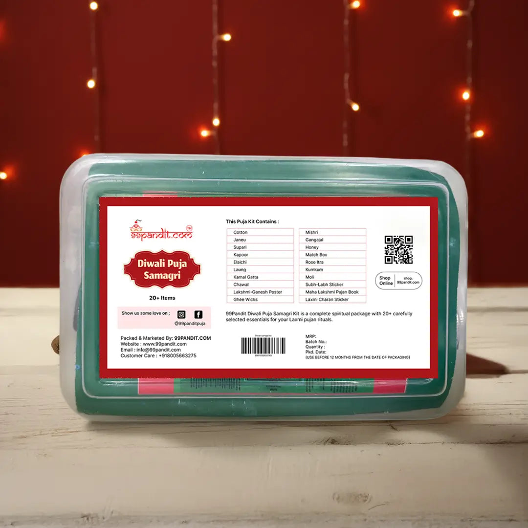 99Pandit Diwali Puja Samagri Kit – 20+ Items for Lakshmi Ganesh Pujan