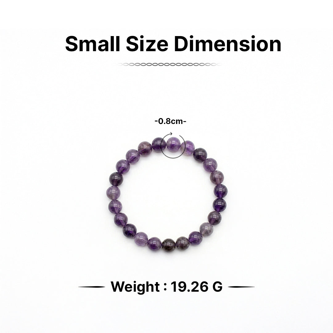 Natural Amethyst Bracelet for Calm, Focus & Stress Relief (Lab Certified)