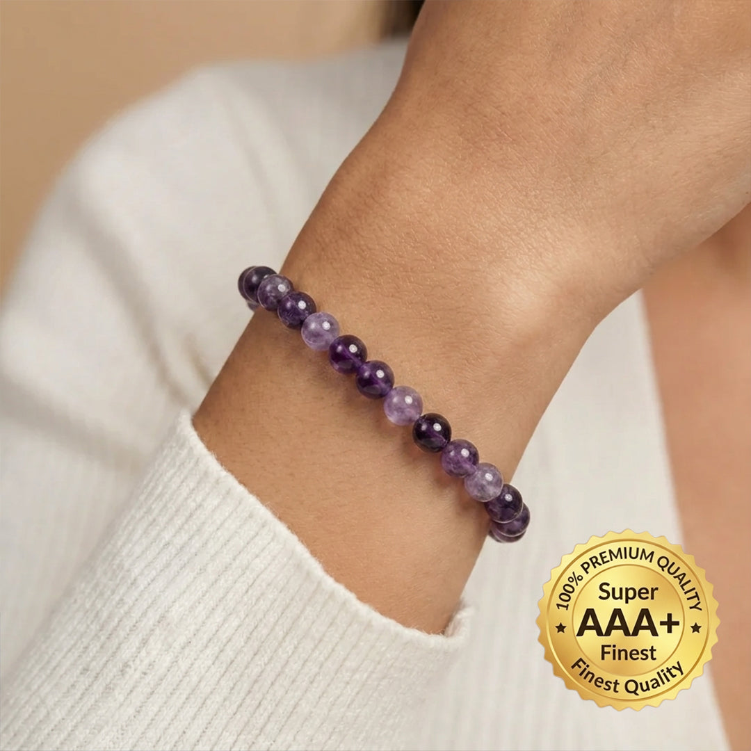 Zodiac Sagittarius Natural Amethyst Bracelet