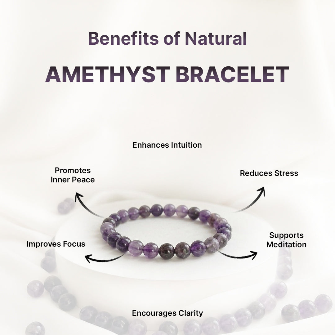 Zodiac Sagittarius Natural Amethyst Bracelet