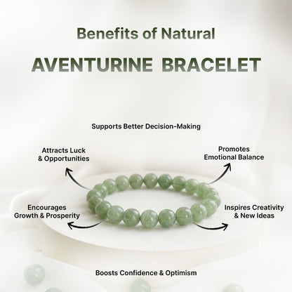 Natural Aventurine Bracelet for Good luck & Success(Lab-Certified)