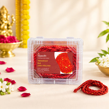 High-Quality Akhand Jyot Batti - Red:  Long-Lasting Divine Light