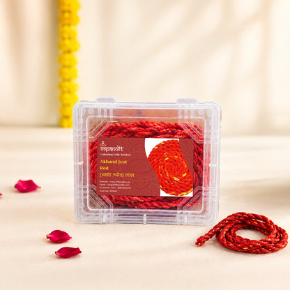High-Quality Akhand Jyot Batti - Red:  Long-Lasting Divine Light