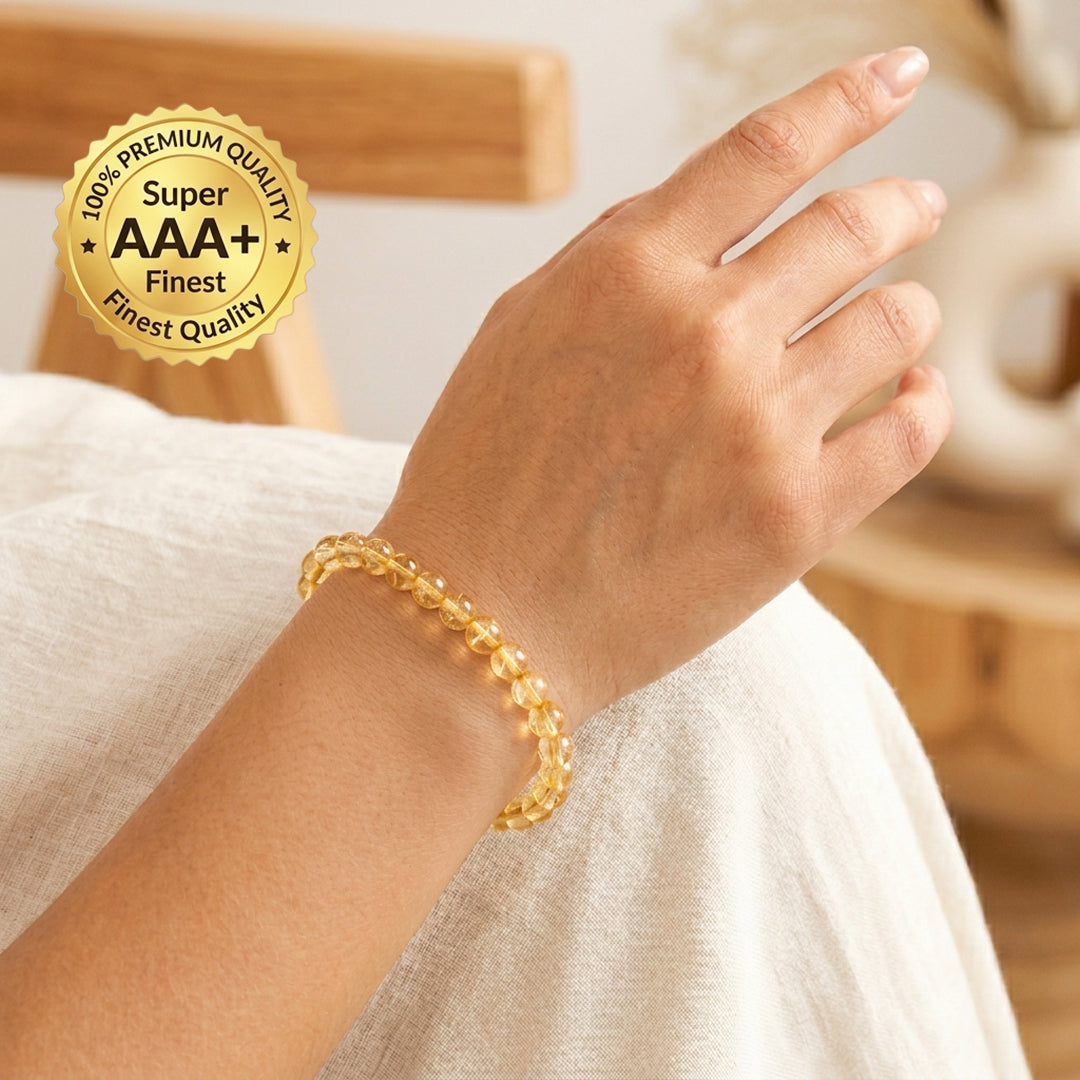 Zodiac Gemini Natural Citrine Bracelet