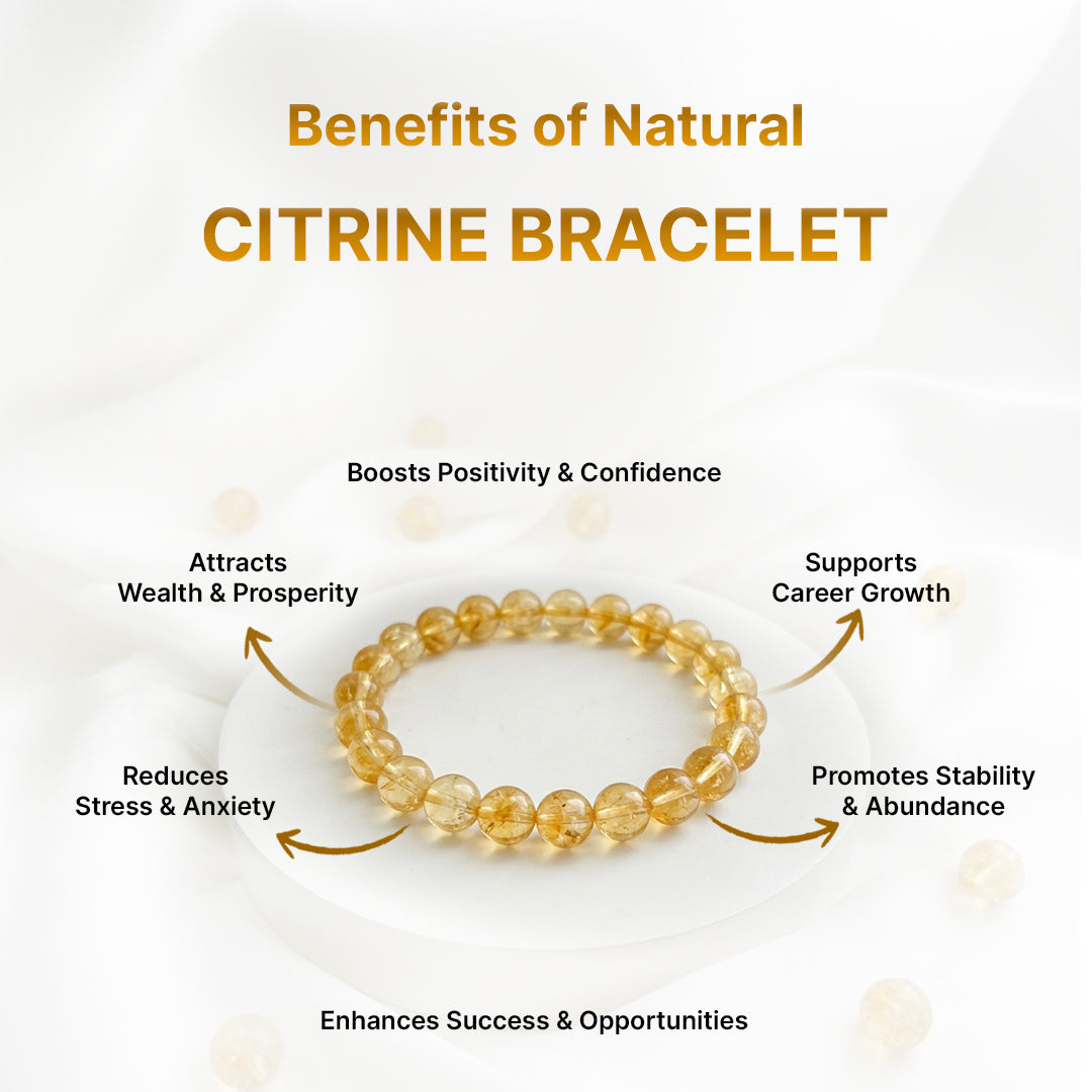 Zodiac Gemini Natural Citrine Bracelet
