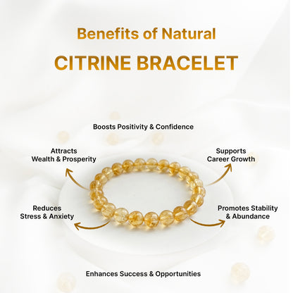 Zodiac Gemini Natural Citrine Bracelet
