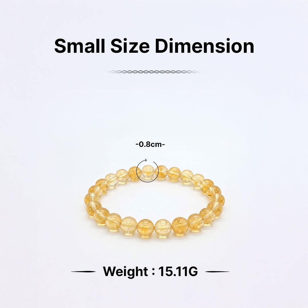 Natural Citrine Bracelet for Wealth, Joy & Career Success (Lab Certified)