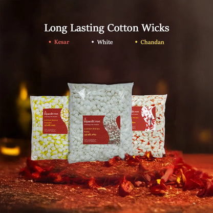 Premium & Long Lasting Cotton Wicks - White (1100 Pieces)