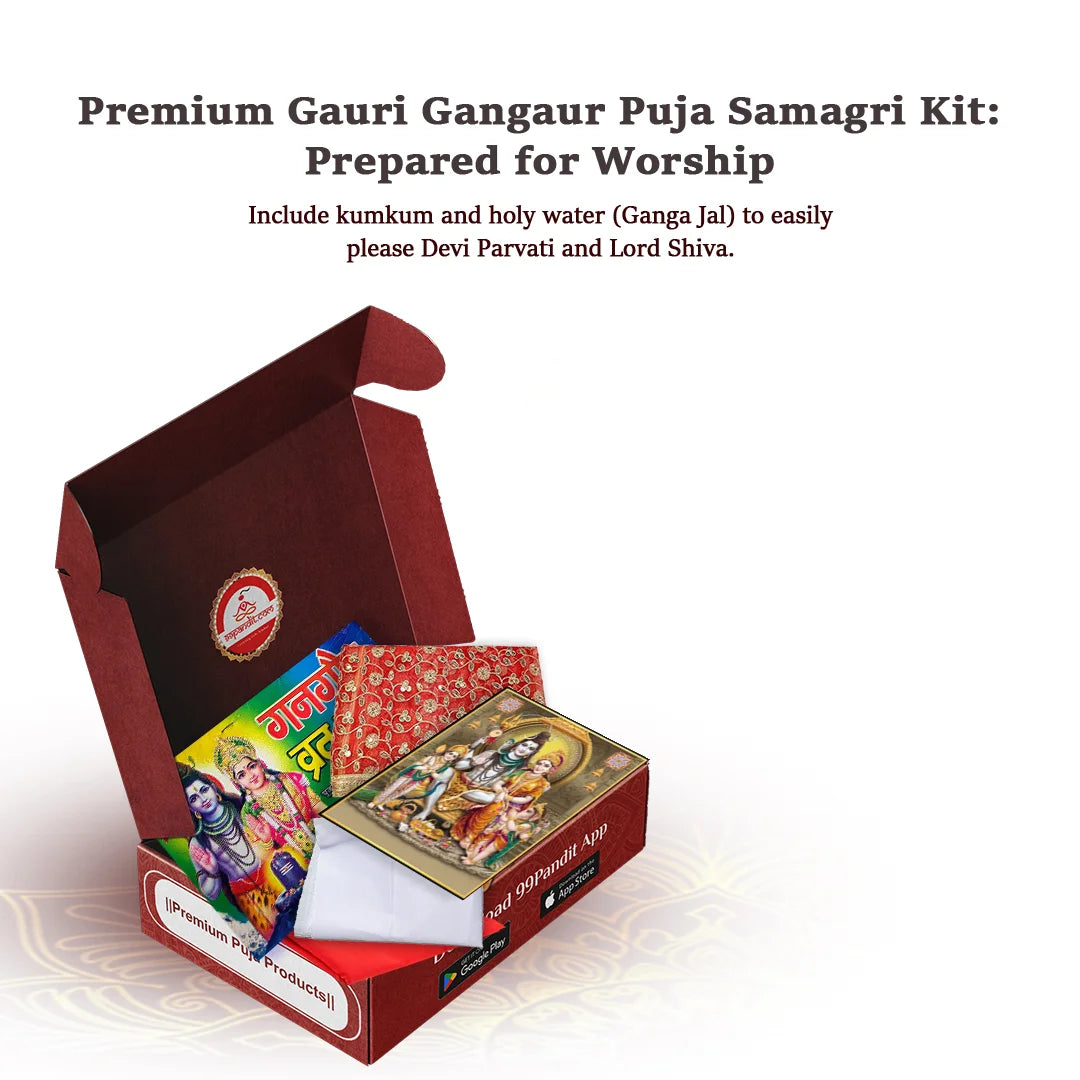 Premium Gauri Gangaur Puja Samagri Kit: Prepared for Worship