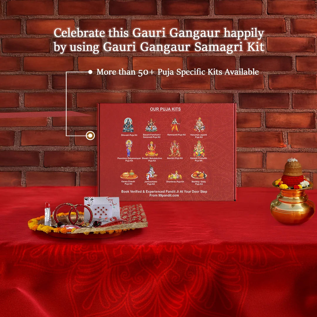 Premium Gauri Gangaur Puja Samagri Kit: Prepared for Worship