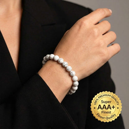 Zodiac Cancer Natural Howlite Bracelet