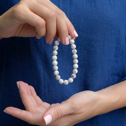 Zodiac Cancer Natural Howlite Bracelet