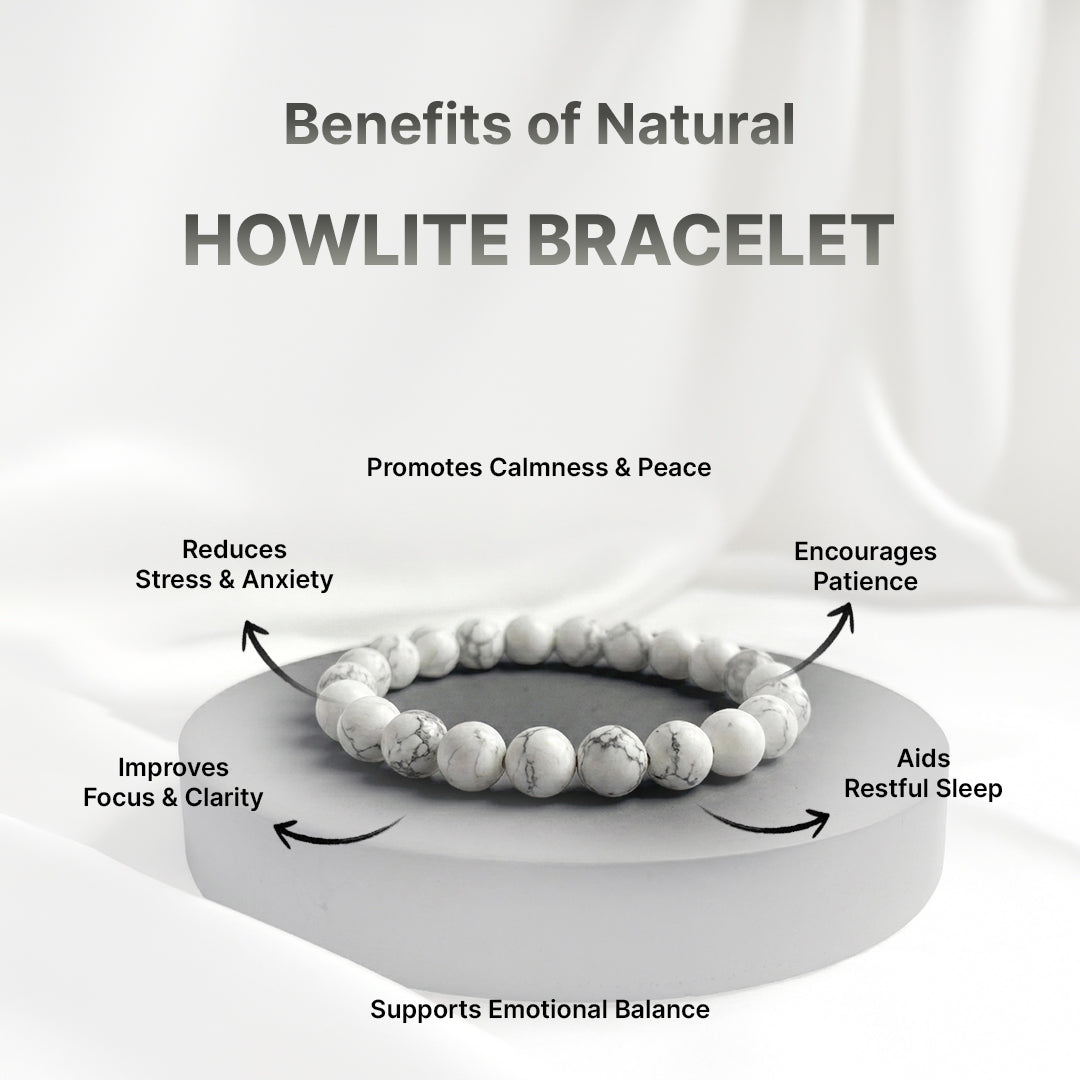 Zodiac Cancer Natural Howlite Bracelet