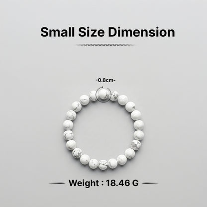 Zodiac Cancer Natural Howlite Bracelet