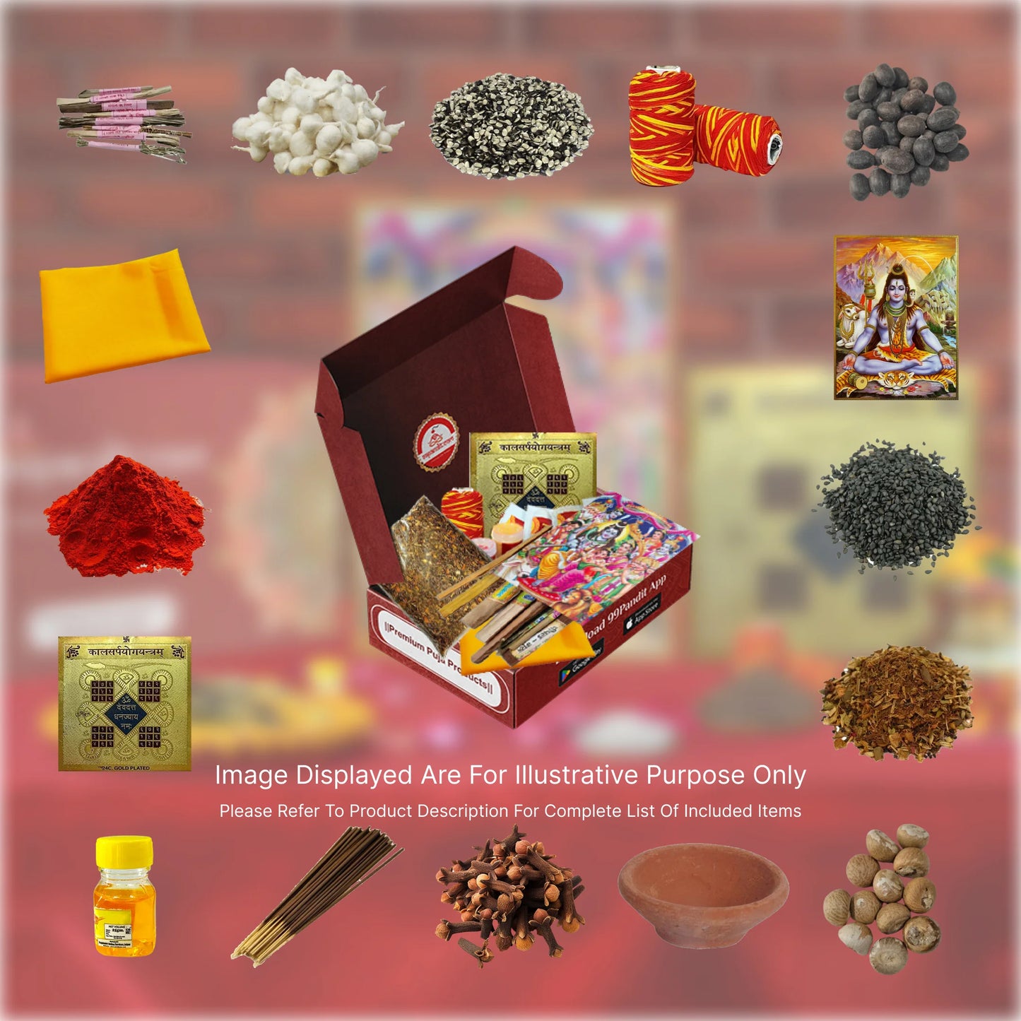 Vedic Kaal Sarp Dosh Puja Samagri Kit: Removing Negative Energies