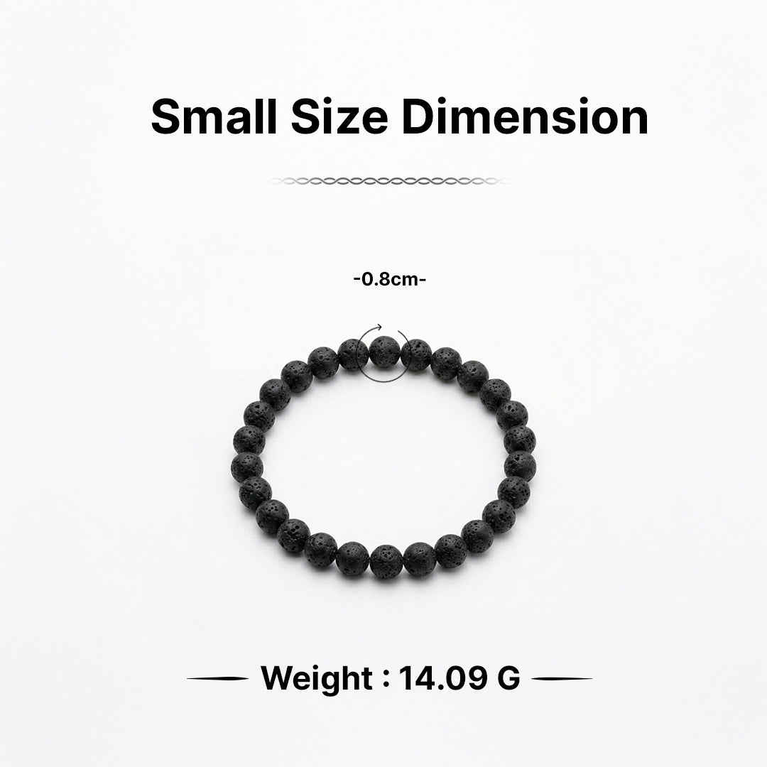 Natural Lava Stone Bracelet for Grounding, Strength & Anxiety Relief (Lab Certified)