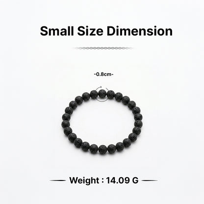 Natural Lava Stone Bracelet for Grounding, Strength & Anxiety Relief (Lab Certified)