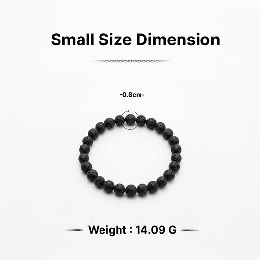 Natural Lava Stone Bracelet for Grounding, Strength & Anxiety Relief (Lab Certified)