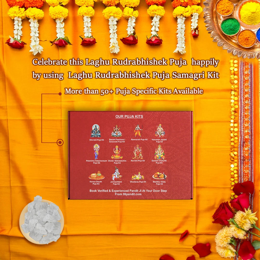 Laghu Rudrabhishek Puja Samagri Kit: Authentic Items for Worship