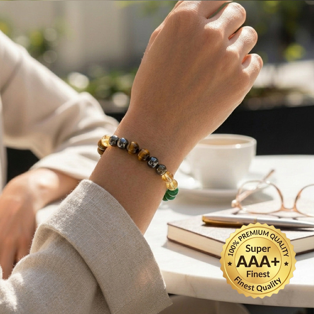 Natural Money Bracelet for Wealth & Success (Lab Certified)