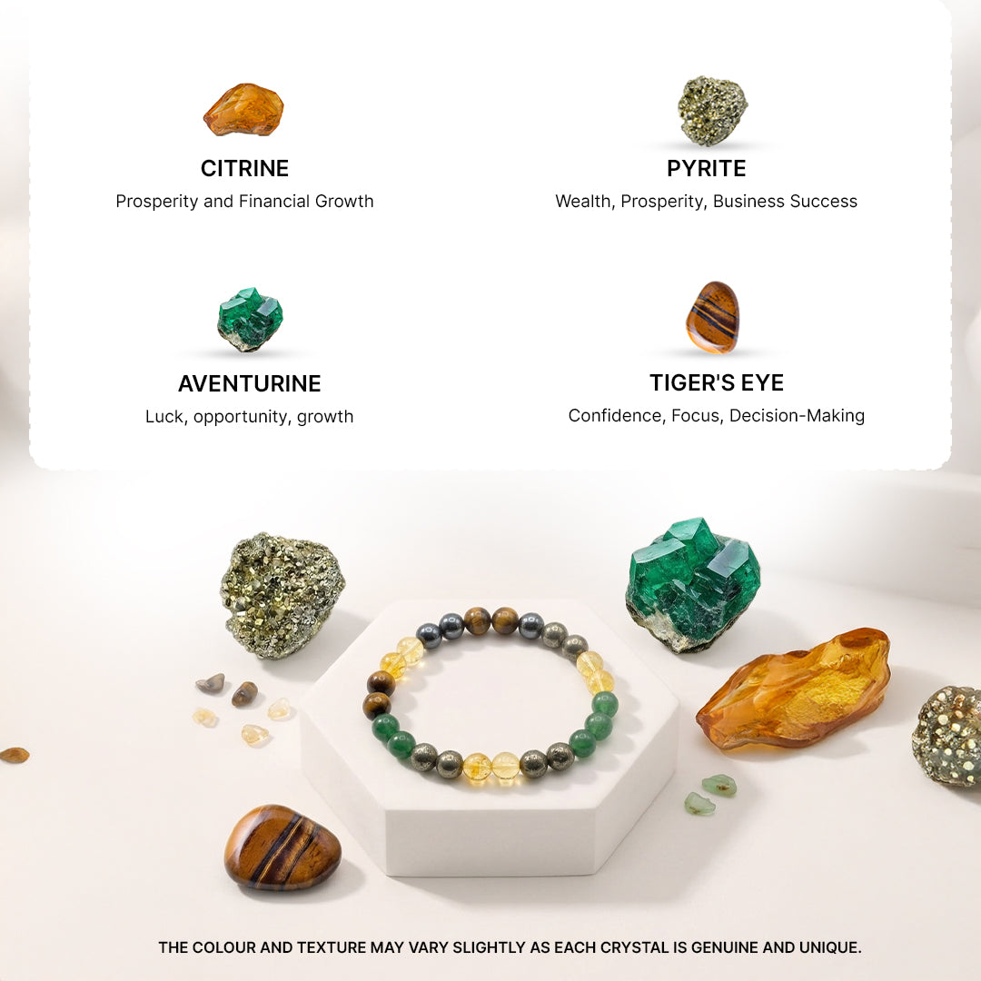 Natural Money Bracelet for Wealth & Success (Lab Certified)