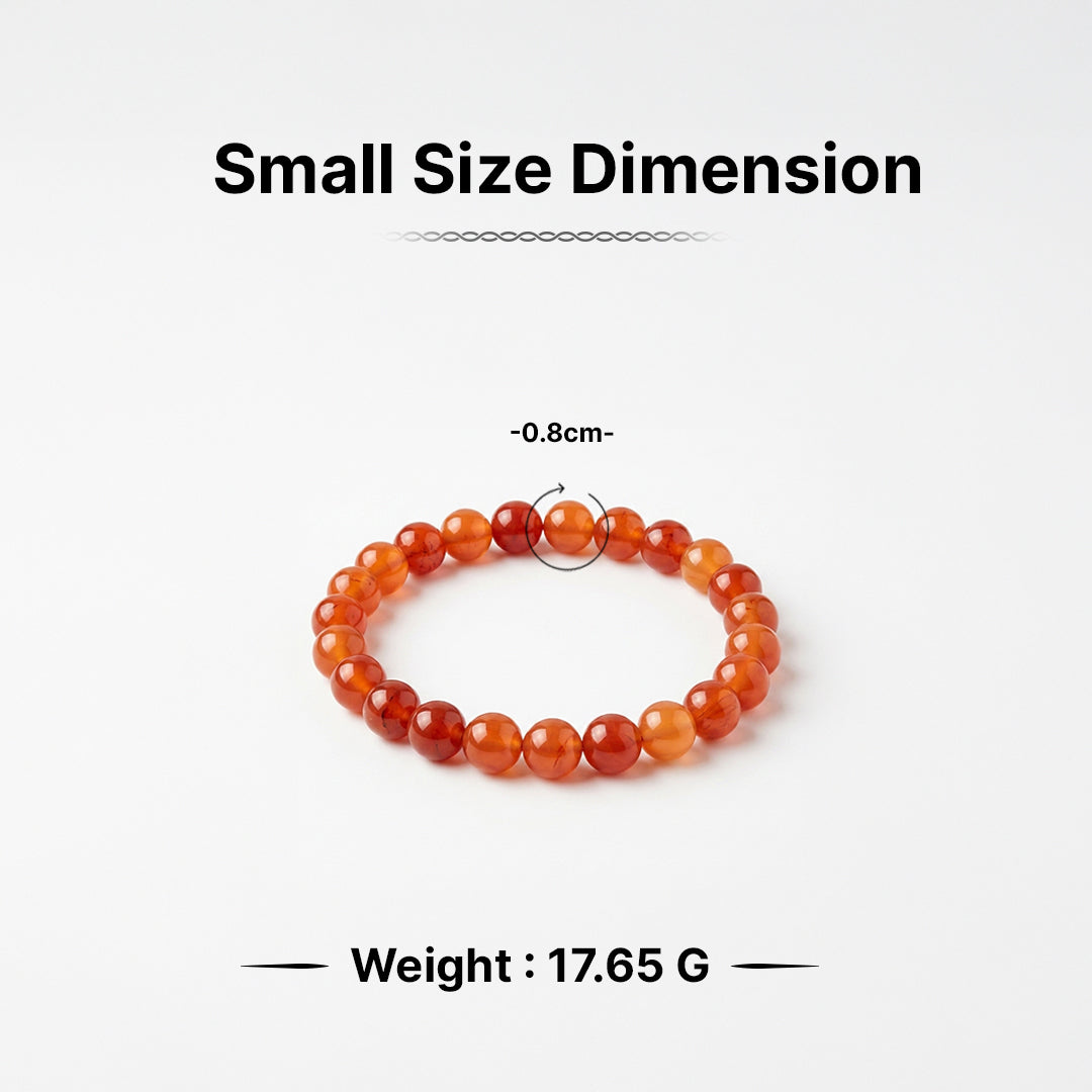 Natural Red Agate Bracelet for Courage, Protection & Energy (Lab Certified)