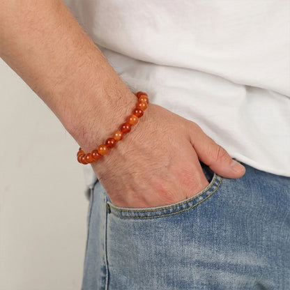 Natural Red Agate Bracelet for Courage, Protection & Energy (Lab Certified)