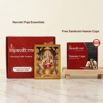 Navratri Puja Samagri Kit/ Navdurga Puja Kit [Free Sambrani Hawan Cups on Prepaid Order]