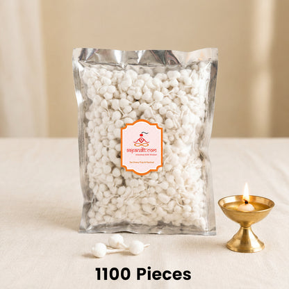 Premium & Long Lasting Cotton Wicks - White (1100 Pieces)