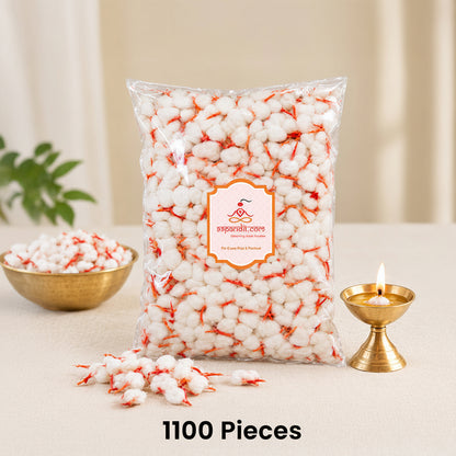 High Quality Cotton Wicks - Kesar for Daily Puja